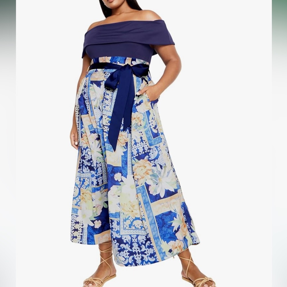 NWT City Chic Floral Maxi Skirt